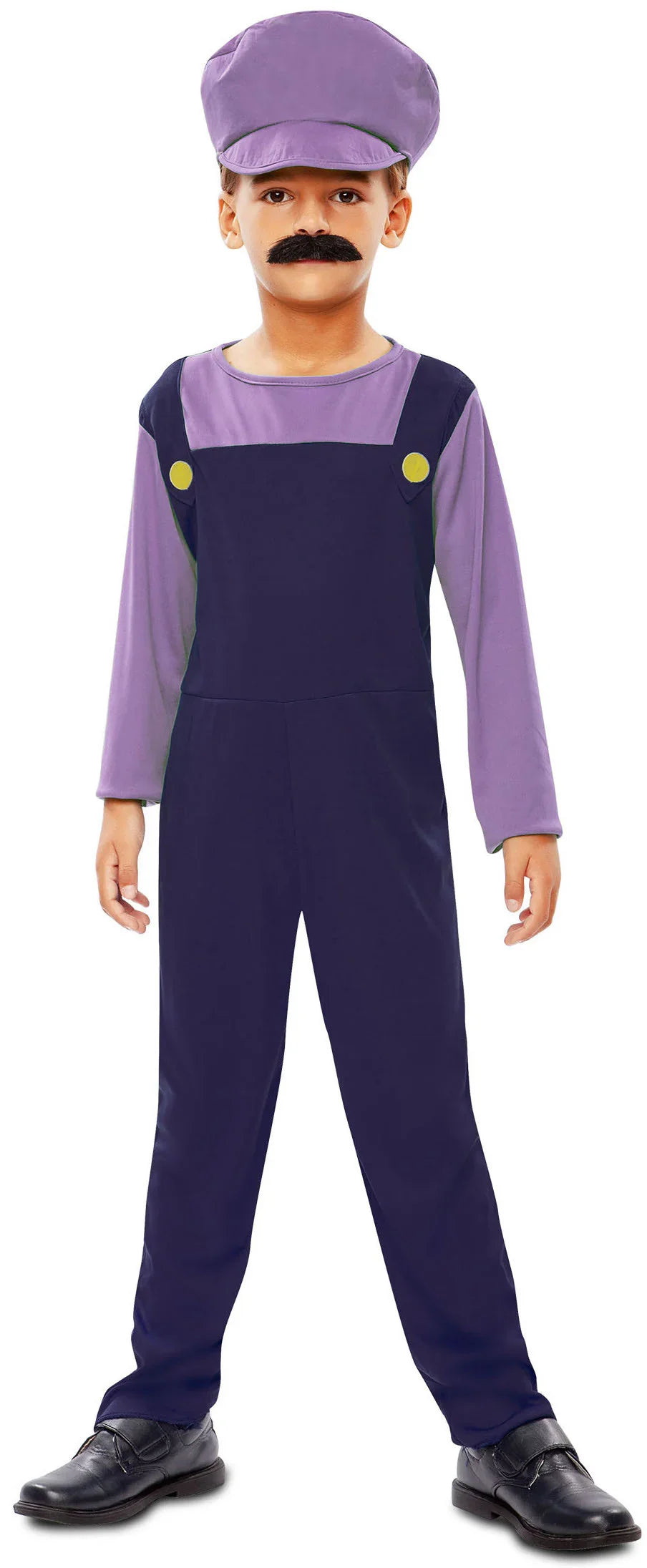 Disfraz de Waluigi Infantil Super Mario Bros y Luigi EuroCarnavales